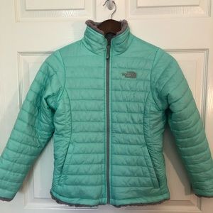 Girls REVERSIBLE North Face Mossbud Swirl Jacket